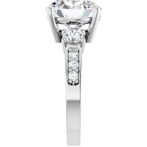 Platinum 12x10 mm Oval Ring Mounting – image 7