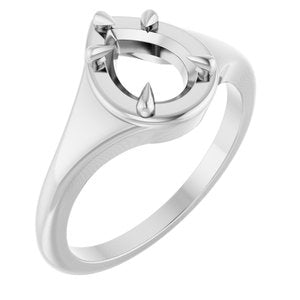 Continuum Sterling Silver 8x6 mm Pear Ring Mounting – image 2