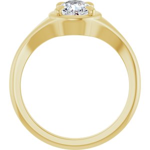 10K Yellow Gold 8x6 mm Pear Ring Mounting – image 3