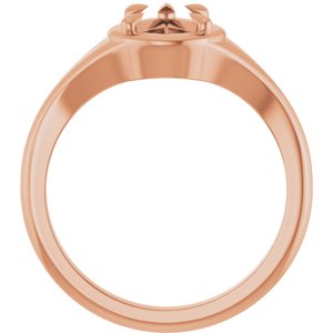 14K Rose Gold 8x6 mm Pear Ring Mounting – image 4