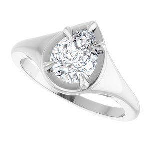 Continuum Sterling Silver 8x6 mm Pear Ring Mounting – image 8
