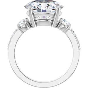 Platinum 12x10 mm Oval Ring Mounting – image 3