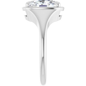 Continuum Sterling Silver 10x8 mm Elongated Cushion Ring Mounting – image 7