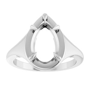 Sterling Silver 12x7.5 mm Pear Ring Mounting – image 6
