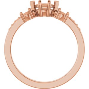 10K Rose Gold 6x3.5 mm Marquise Ring Mounting – image 4