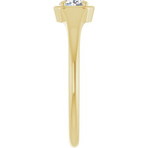 14K Yellow Gold 4.5x3.5 mm Oval Ring Mounting – image 7