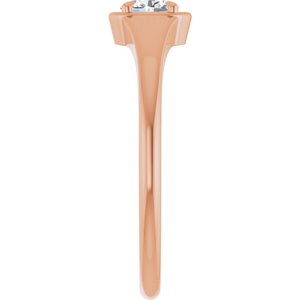 14K Rose Gold 4.5x3.5 mm Oval Ring Mounting – image 7