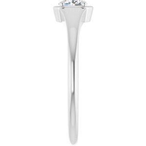 14K White Gold 4.5x3.5 mm Oval Ring Mounting – image 7