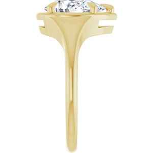 14K Yellow Gold 10x7 mm Pear Ring Mounting – image 7