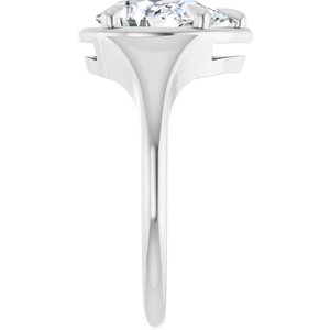 Sterling Silver 10x7 mm Pear Ring Mounting – image 7