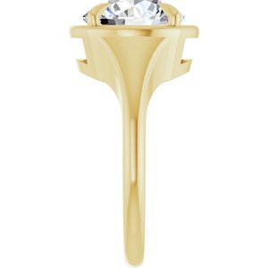 10K Yellow Gold 10 mm Round Ring Mounting – image 7