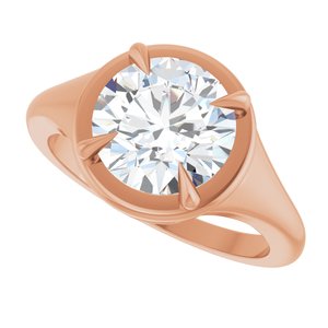 10K Rose Gold 8.8 mm Round Ring Mounting – image 8