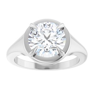 Continuum Sterling Silver 8.8 mm Round Ring Mounting – image 5