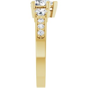 14K Yellow Gold 6.5x4.5 mm Pear Ring Mounting – image 7