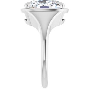 14K X1 White Gold 12x10 mm Elongated Cushion Ring Mounting – image 7