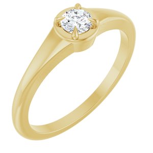10K Yellow Gold 3.75 mm Round Ring Mounting