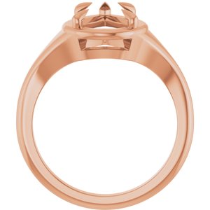 10K Rose Gold 12x7.5 mm Pear Ring Mounting – image 4