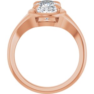 10K Rose Gold 12x7.5 mm Pear Ring Mounting – image 3