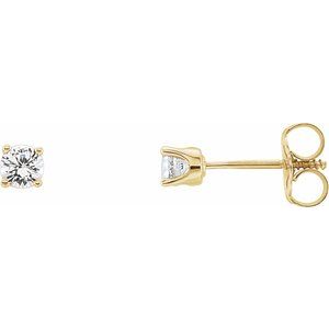 14K Yellow Gold 1/5 CTW Natural Diamond Youth Earrings