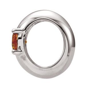 14K White Gold Imitation Citrine Birth of a Child�� Spacer Charm/Pendant