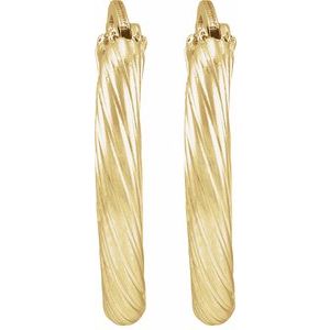14K Yellow Gold-Filled Hinged 15.4 mm Hoop Earrings – image 2