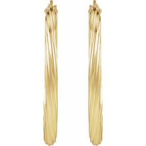14K Yellow Gold-Filled Hinged 20 mm Hoop Earrings – image 4