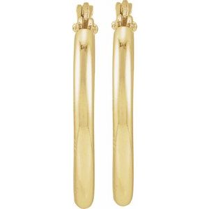 14K Yellow Gold-Filled Hinged 21 mm Hoop Earrings – image 2