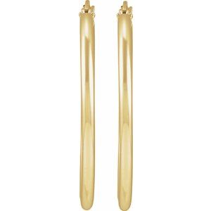 14K Yellow Gold-Filled Hinged 28 mm Hoop Earrings – image 2