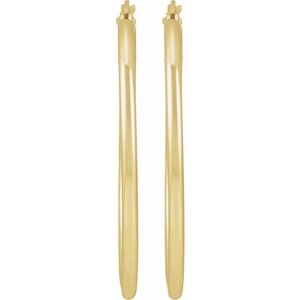 14K Yellow Gold-Filled Hinged 34 mm Hoop Earrings – image 2