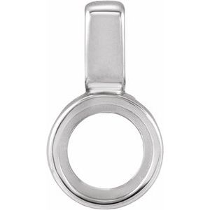14K White Gold 8 mm Round Cabochon Pendant Mounting