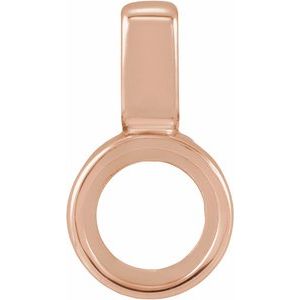 14K Rose Gold 8 mm Round Cabochon Pendant Mounting