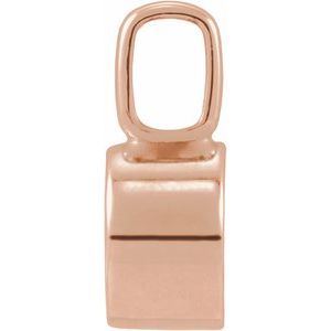 14K Rose Gold 6 mm Round Cabochon Pendant Mounting – image 2