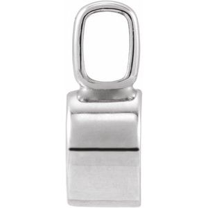 14K White Gold 7 mm Round Cabochon Pendant Mounting – image 2