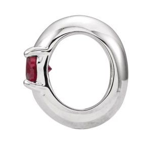 14K White Gold Imitation Mozambique Garnet Birth of a Child® Spacer Charm/Pendant – image 2