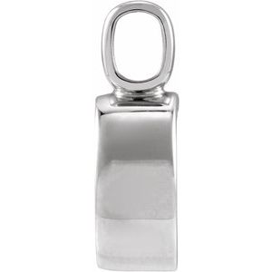 Platinum 8x6 mm Oval Cabochon Pendant Mounting – image 2