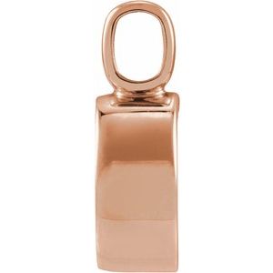 14K Rose Gold 12x10 mm Oval Cabochon Pendant Mounting – image 2