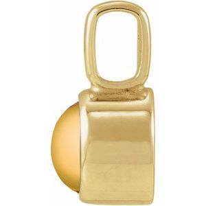 14K Yellow Gold Natural Citrine Cabochon Pendant – image 2