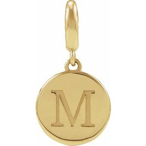 18K Yellow Gold-Plated Sterling Silver Engravable Disc Charm/Pendant – image 4