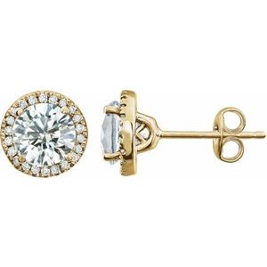14K Yellow Gold Vermeil 1 9/10 CTW Lab-Grown Diamond Earrings