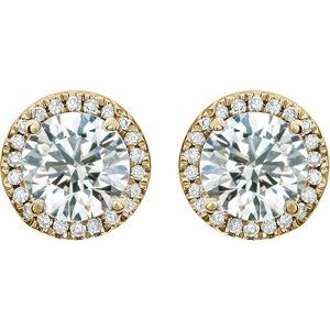 14K Yellow Gold Vermeil 1 9/10 CTW Lab-Grown Diamond Earrings – image 2
