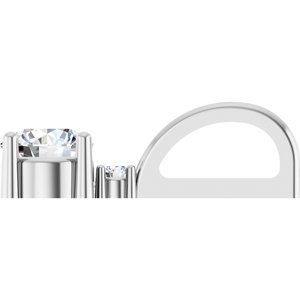 Continuum Sterling Silver 4 mm Round Accented Charm/Charm/Pendant Mounting – image 8