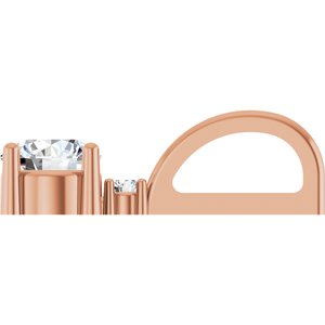 14K Rose Gold 4 mm Round Accented Charm/Charm/Pendant Mounting – image 8