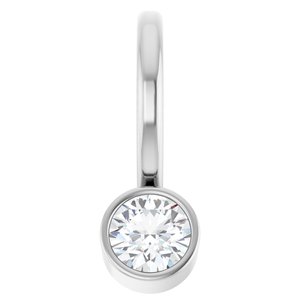 Sterling Silver 3 mm Round Solitaire Charm/Pendant Mounting – image 7