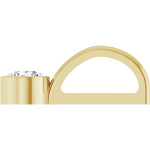 14K Yellow Gold 3 mm Round Solitaire Charm/Pendant Mounting – image 8