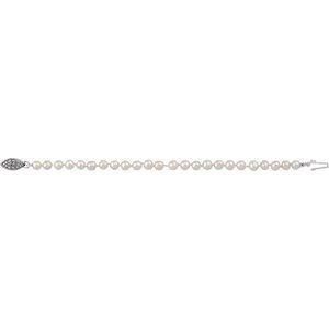 Sterling Silver Cultured White Freshwater Pearl Youth 5 1/2" Bracelet – image 3
