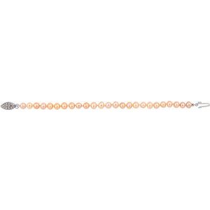 Sterling Silver Cultured Pink Freshwater Pearl Youth 5 1/2" Bracelet – image 3