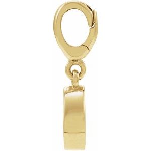 18K Yellow Gold-Plated Sterling Silver 6x4 mm Pear Cabochon Charm/Pendant Mounting – image 8