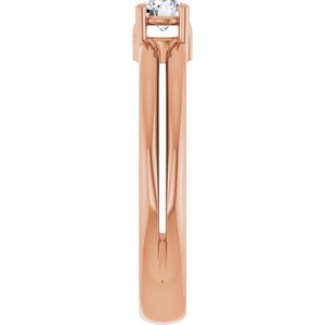 14K Rose Gold 3.75 mm Round Ring Mounting – image 7