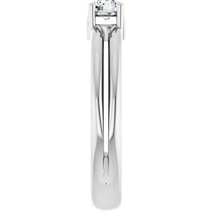 14K White Gold 3.75 mm Round Ring Mounting – image 7