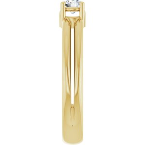 14K Yellow Gold 3.75 mm Round Ring Mounting – image 7